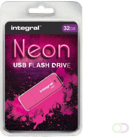 Integral USB-stick 2.0 32GB neon roze