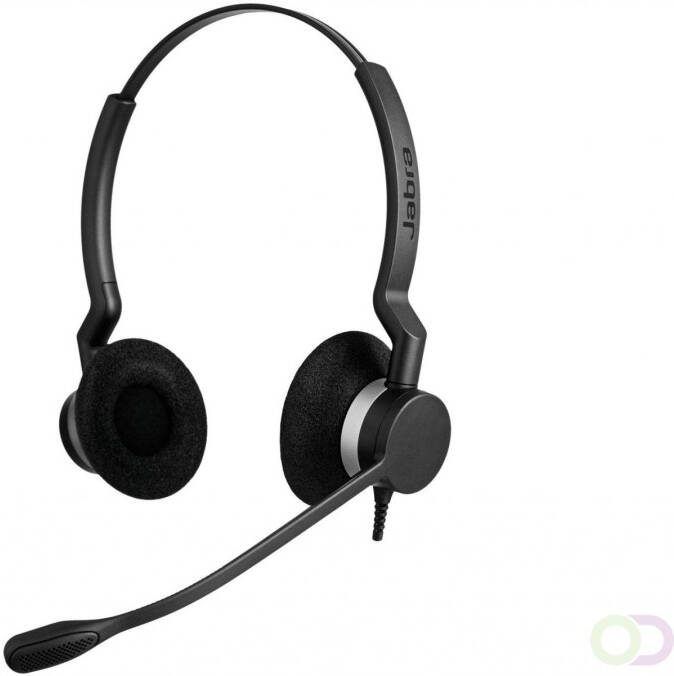 Jabra Biz 2300 Duo Headset Bedraad Hoofdband Kantoor callcenter Zwart (2309-820-104)