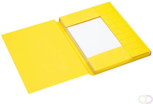 Jalema Dossiermap Secolor A4 3 kleppen 225gr geel