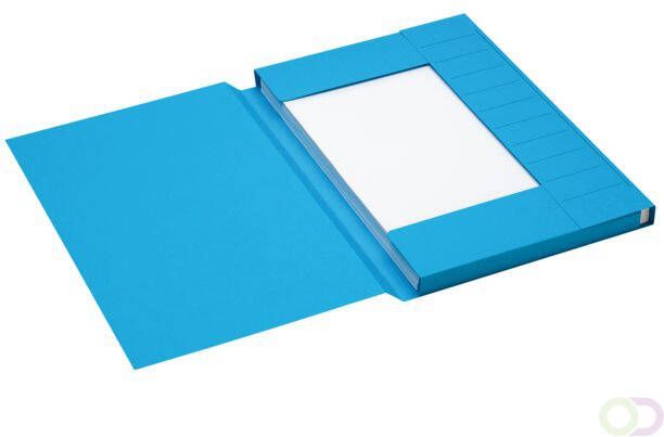 Jalema Dossiermap Secolor folio 3 kleppen 225gr blauw