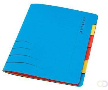 Jalema Sorteermap Secolor sixtab 6 tabbladen 100% gerecycled karton 250 gr blauw - Foto 3