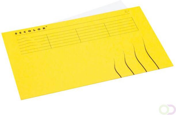 Jalema Vouwmap Secolor Folio gelijk 225gr geel