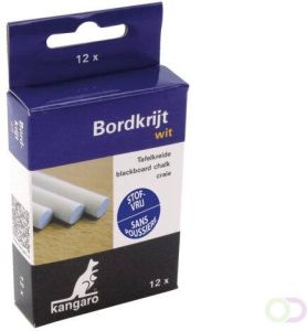 Kangaro Schoolbordkrijt 12stuks wit stofvrij