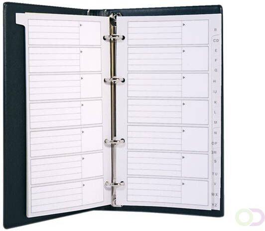 Merkloos Adresboek telefoonregister met 4 rings ringband