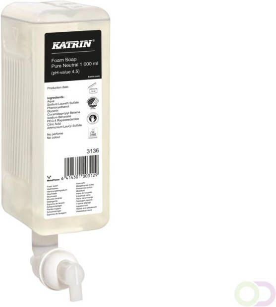 Katrin foam zeep Pure Neutral 6x1000ml