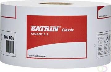 Katrin toiletpapier Classic Gigant 2-laags 1600 vellen pak van 12 rollen