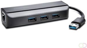 Kensington Kabel Ethernet adapter met Hub USB 3.0