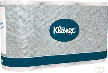 Toiletpapier Kleenex 3 laags pak van 6 rollen 350 vellen per rol wit