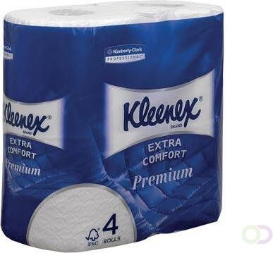 Kleenex toiletpapier Extra Comfort 4-laags 160 vel per rol pak van 4 rollen