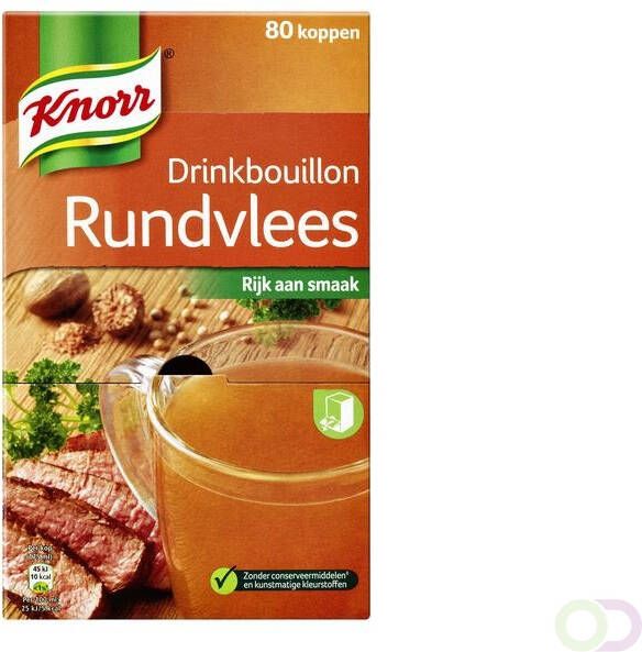 Knorr drinkbouillon rundvlees 80 zakjes