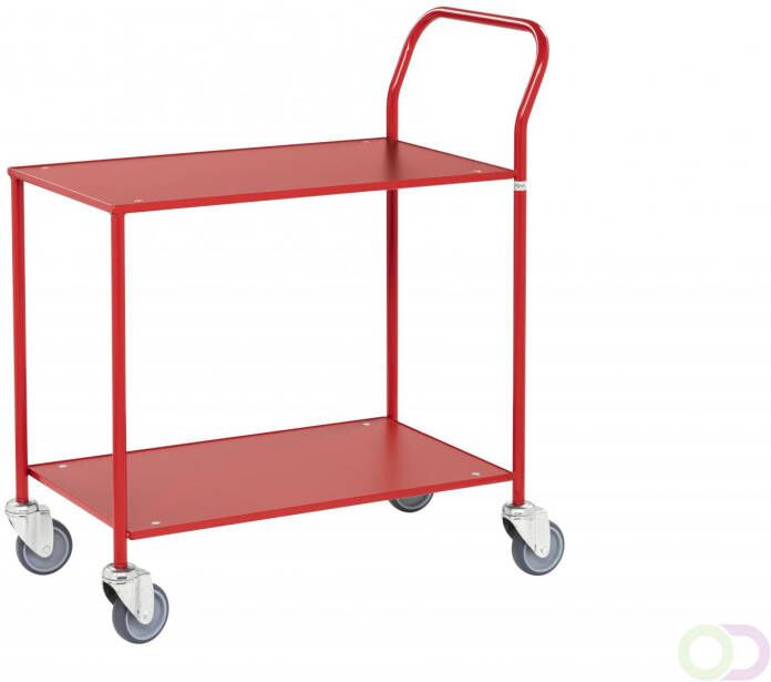 Kongamek Geheel gelaste Servicetrolley rood