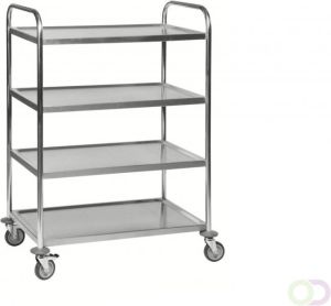 Kongamek Roestvrijstalen trolley 4 planken
