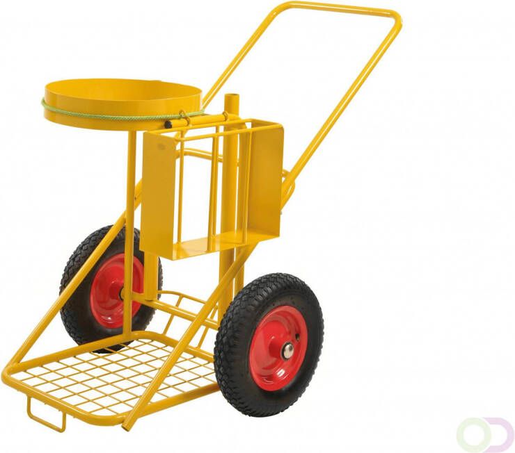 Kongamek Schoonmaaktrolley voor buiten 150kg geel