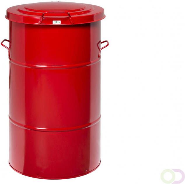Kongamek Staalverzinkte Vuilnisbak 115 Liter rood