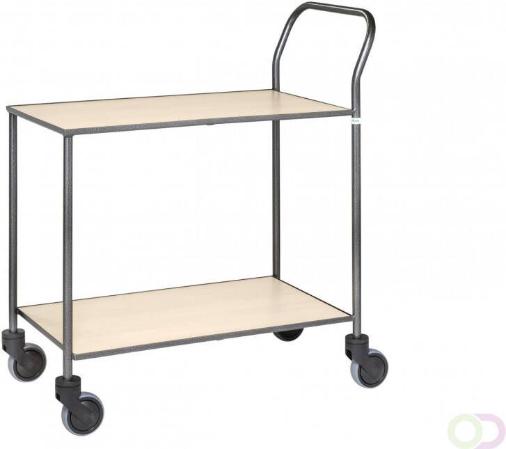 Kongamek Volledig gelaste Design-trolley 2 planken hout