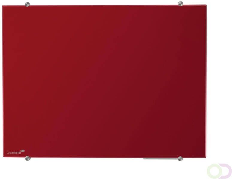 Legamaster glasbord 100x150cm rood