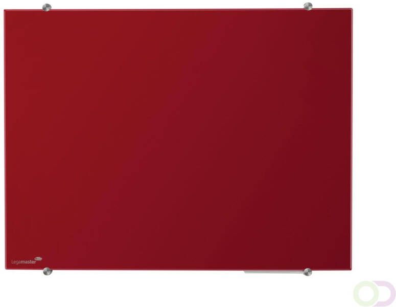Legamaster glasbord 90x120cm rood