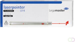 Legamaster Laserpointer LX4 mat zilver inclusief batterijen