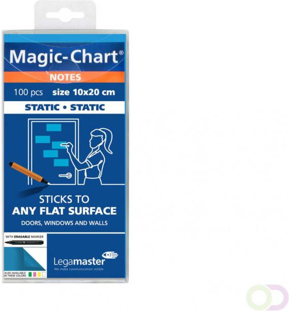 Legamaster Magic-Chart notes 10x20cm blauw 100st