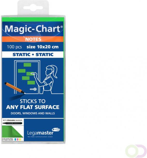 Legamaster Magic-Chart notes 10x20cm groen 100st