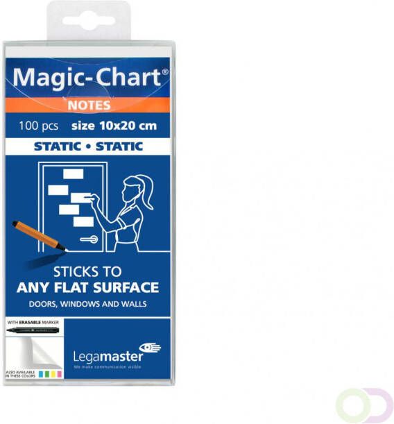 Legamaster Magic-Chart notes 10x20cm wit 100st