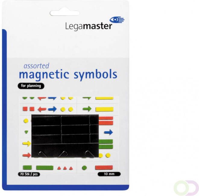 Legamaster magnetisch symbool assorti 10mm zwart