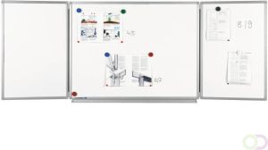 Legamaster Whiteboard Triptiek 90x120cm + 2x 90x60cm magnetisch emaille
