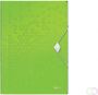 Leitz WOW elastomap met 3 kleppen uit PP ft A4 groen - Thumbnail 1