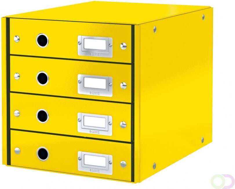 Leitz Ladenbox WOW Click &amp Store 4 laden geel