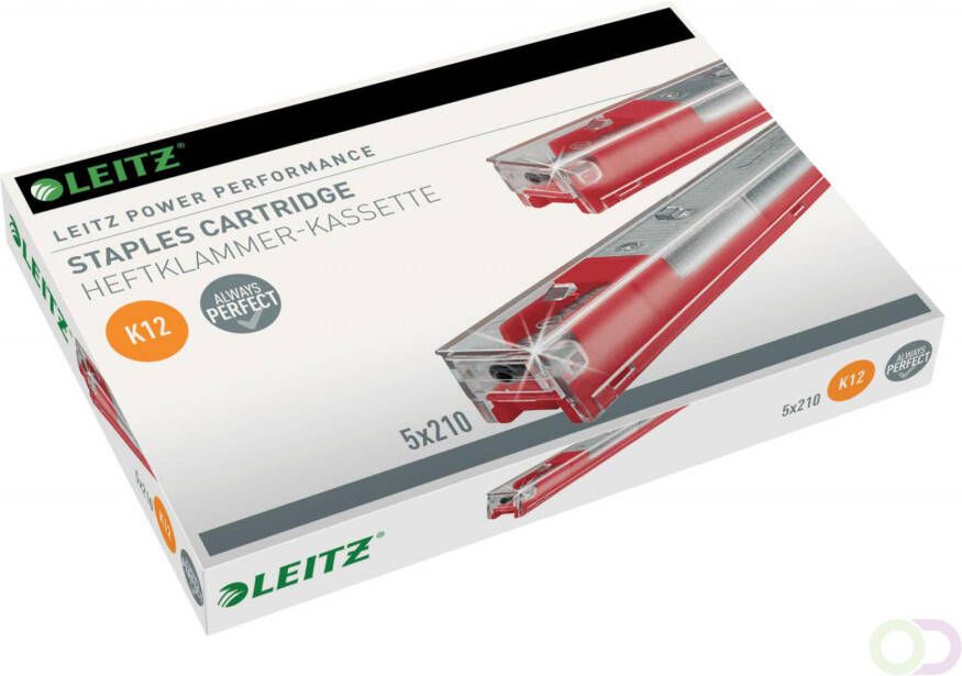 Leitz Power Performance K12 cartridge 12mm pootlengte 210 nietjes per cartridge