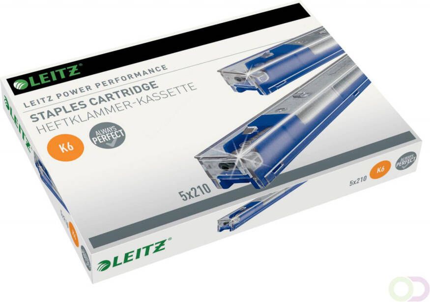 Leitz Power Performance K6 cartridge 6mm pootlengte 210 nietjes per cartridge