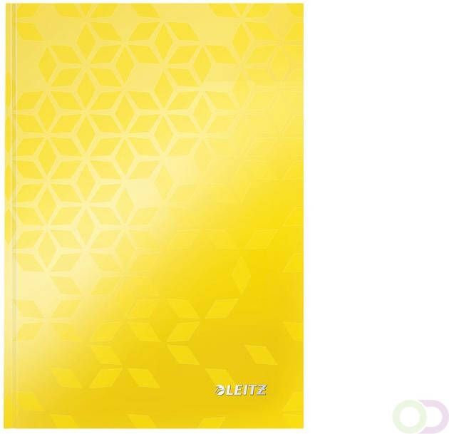 Leitz Notitieboek WOW A5 160blz 90gr lijn geel