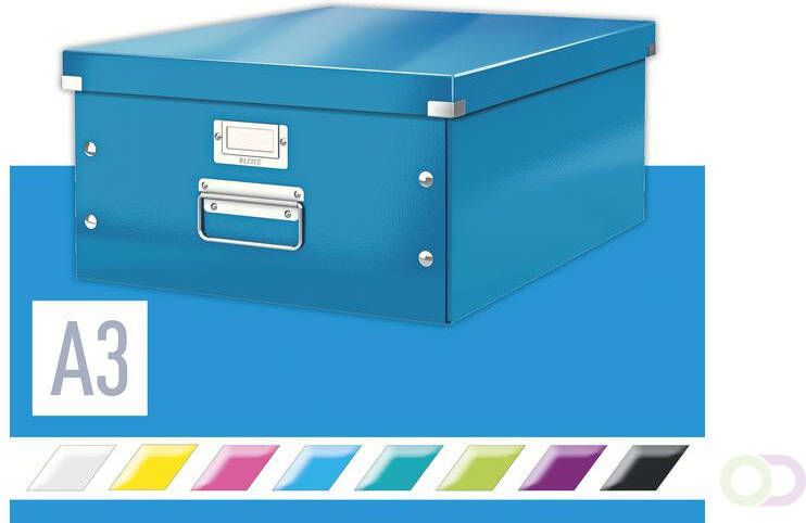 Leitz Opbergbox WOW Click & Store 369x200x482mm blauw