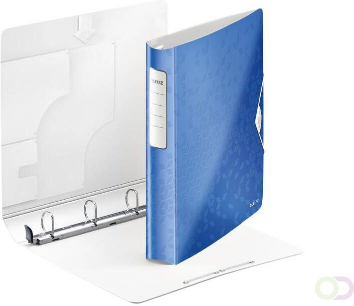 Leitz Ringband WOW Active A4 4-rings D-mech 30mm blauw