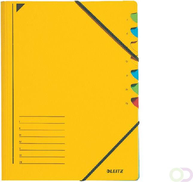 Leitz Sorteermap 7 tabbladen karton geel