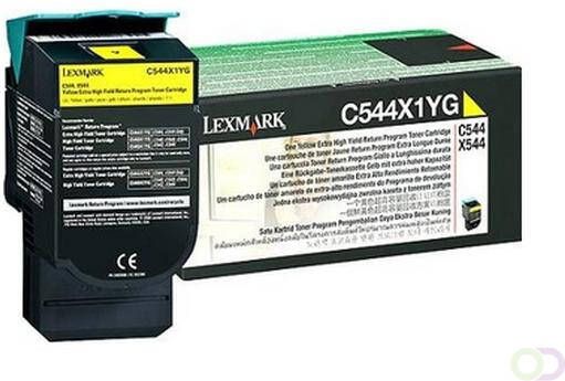 Lexmark C544 C546 X544 X546 4K gele retourpr. cartr.