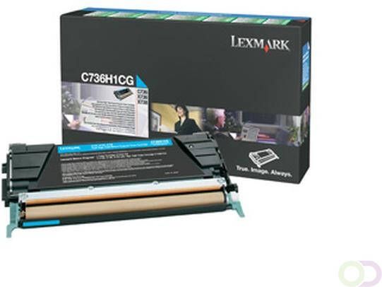 Lexmark C736H1CG Cartouche 10000pages Cyan cartouche toner et laser