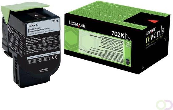 Lexmark Tonercartridge 70C20K0 prebate zwart