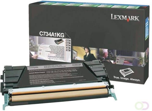 Lexmark Tonercartridge C734A1KG prebate zwart