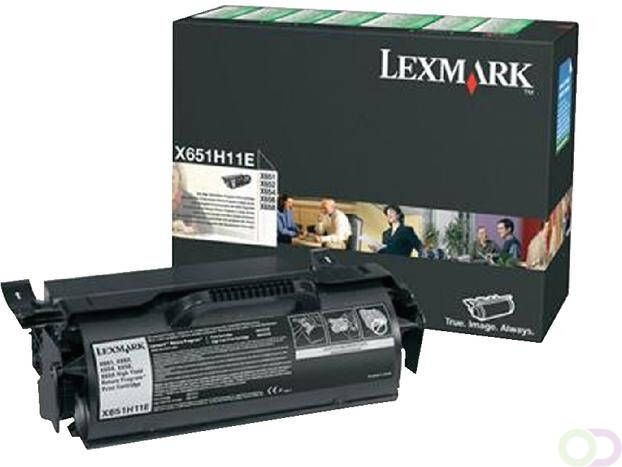 Lexmark TONERCARTRIDGE X651H11E PREBATE 25K ZWART