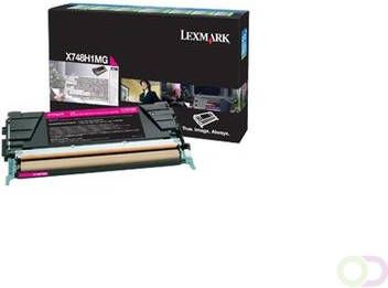 Lexmark X748H1MG Toner 10000pages Magenta cartouche toner et laser