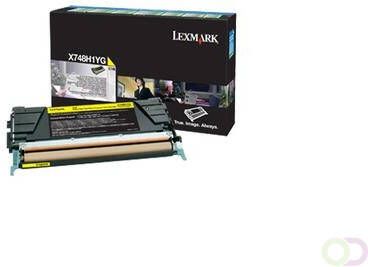 Lexmark X748H1YG Toner 10000pages Jaune cartouche toner et laser
