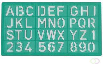 Linex Lettersjabloon 20mm hoofdletters letters cijfers