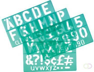 Linex lettersjabloon van 50 mm set van 4 stuks