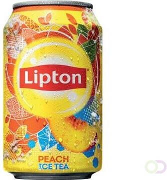 Lipton Ice Tea Peach frisdrank niet bruisend blik van 33 cl pak van 24 stuks
