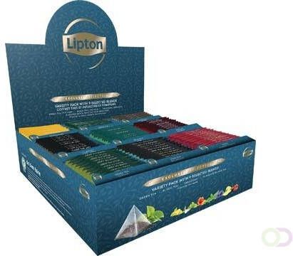 Lipton Tea Company Lipton thee assortiment Exclusive Selection 9 smaken display van 108 zakjes