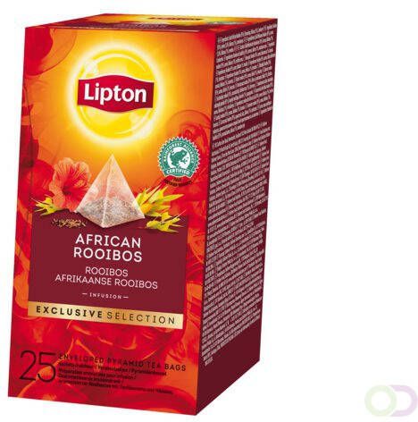 Lipton Thee Exclusive Afrikaanse Rooibos 25 piramidezakjes