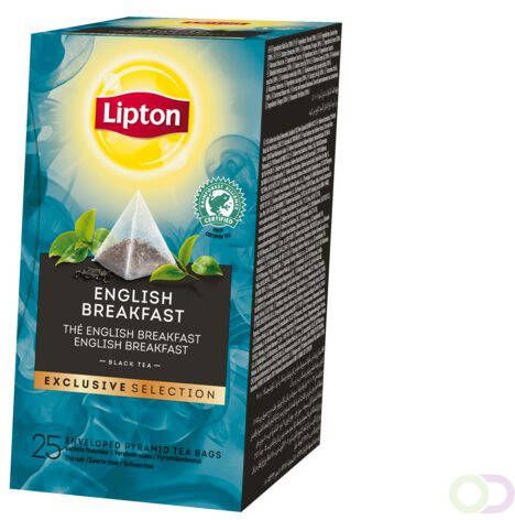 Lipton Thee Exclusive English Breakfast 25 piramidezakjes