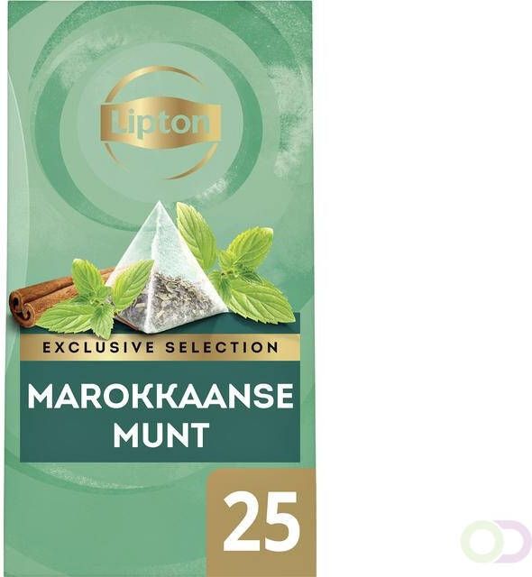 Lipton Thee Exclusive Marokkaanse Munt 25 piramidezakjes