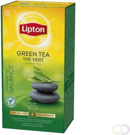 Lipton Thee Green tea met envelop 25stuks